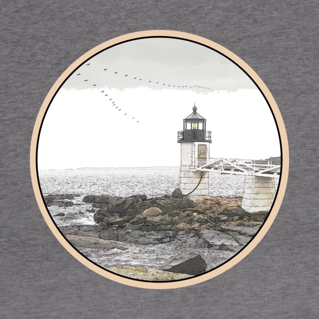 Maine - Marshall Lighthouse by Alpen Designs